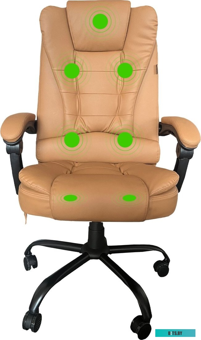 CS-CHR-OC05M-BR Кресло Cactus с вибромассажем CS-CHR-OC05M-BR, на колесиках, эко.кожа, темно-коричневый