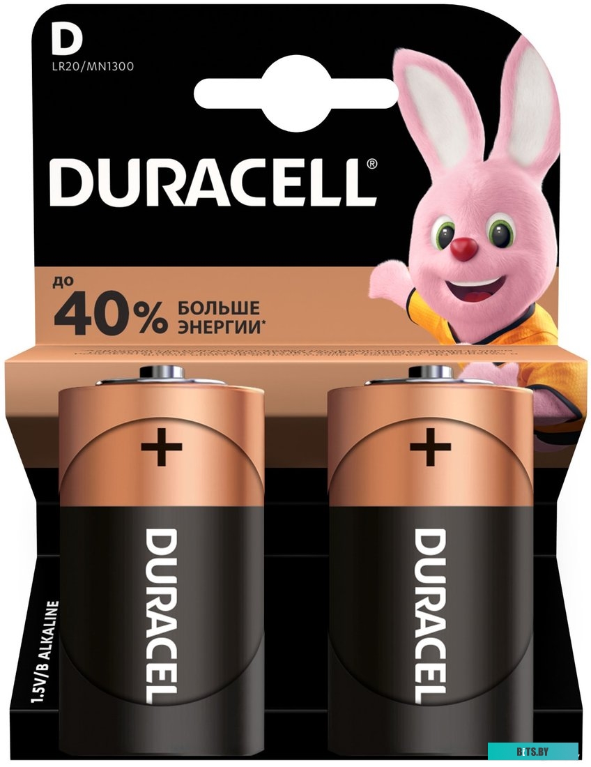 Батарейки DURACELL LR20/MN1300 2BP <5000394052512>