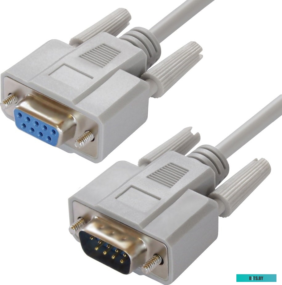 GCR-DB9CM2F-1.0m Greenconnect Удлинитель  1.0m  RS-232/RS-232 9M/9F, Premium GCR-DB9CM2F-1.0m, серый 30 AWG Greenconnect Удлинитель  1.0m  RS-232/RS-2