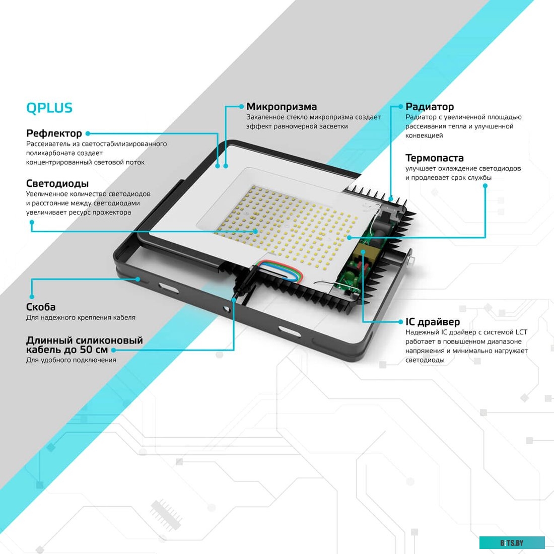690511100 Прожектор уличный GAUSS 690511100, 100Вт