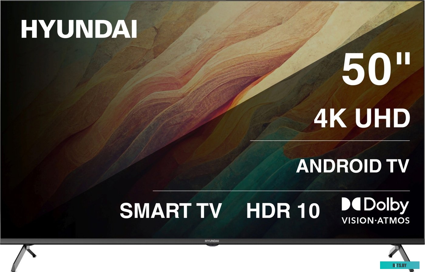 Телевизор Hyundai H-LED50BU7009, 4K Ultra HD, черный