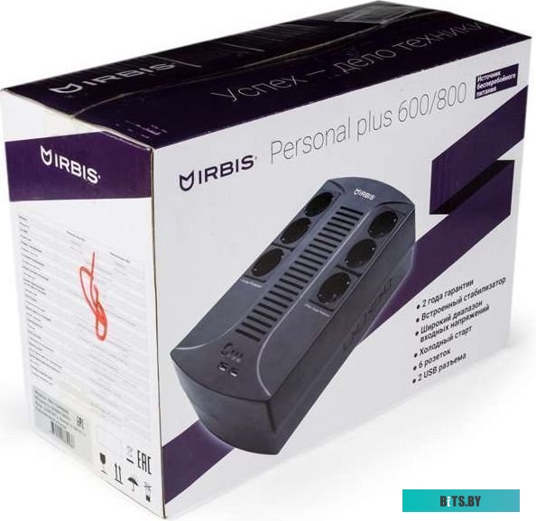 Источник бесперебойного питания (ИБП) IRBIS Personal plus 600VA/360W ISBR600E