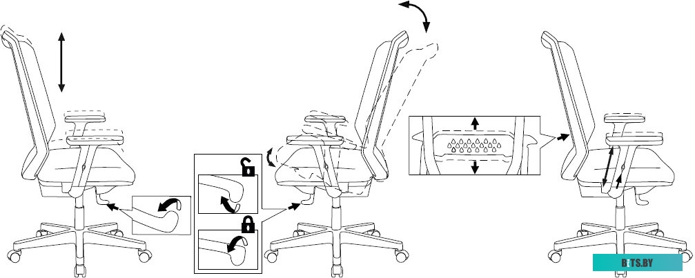 Офисное кресло (Стул) Бюрократ MC-611N TW-01 38-418 (черный) <MC-611N/B/418B>