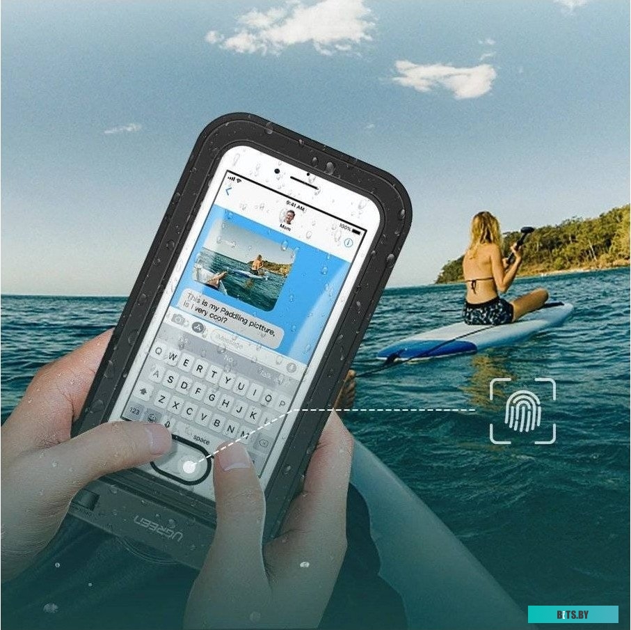 50919_ Чехол UGREEN LP186 (50919) Waterproof Case for Phone водонепроницаемый для телефона. Цвет: черный/прозрачный UGREEN LP186 (50919) Waterproof Ca