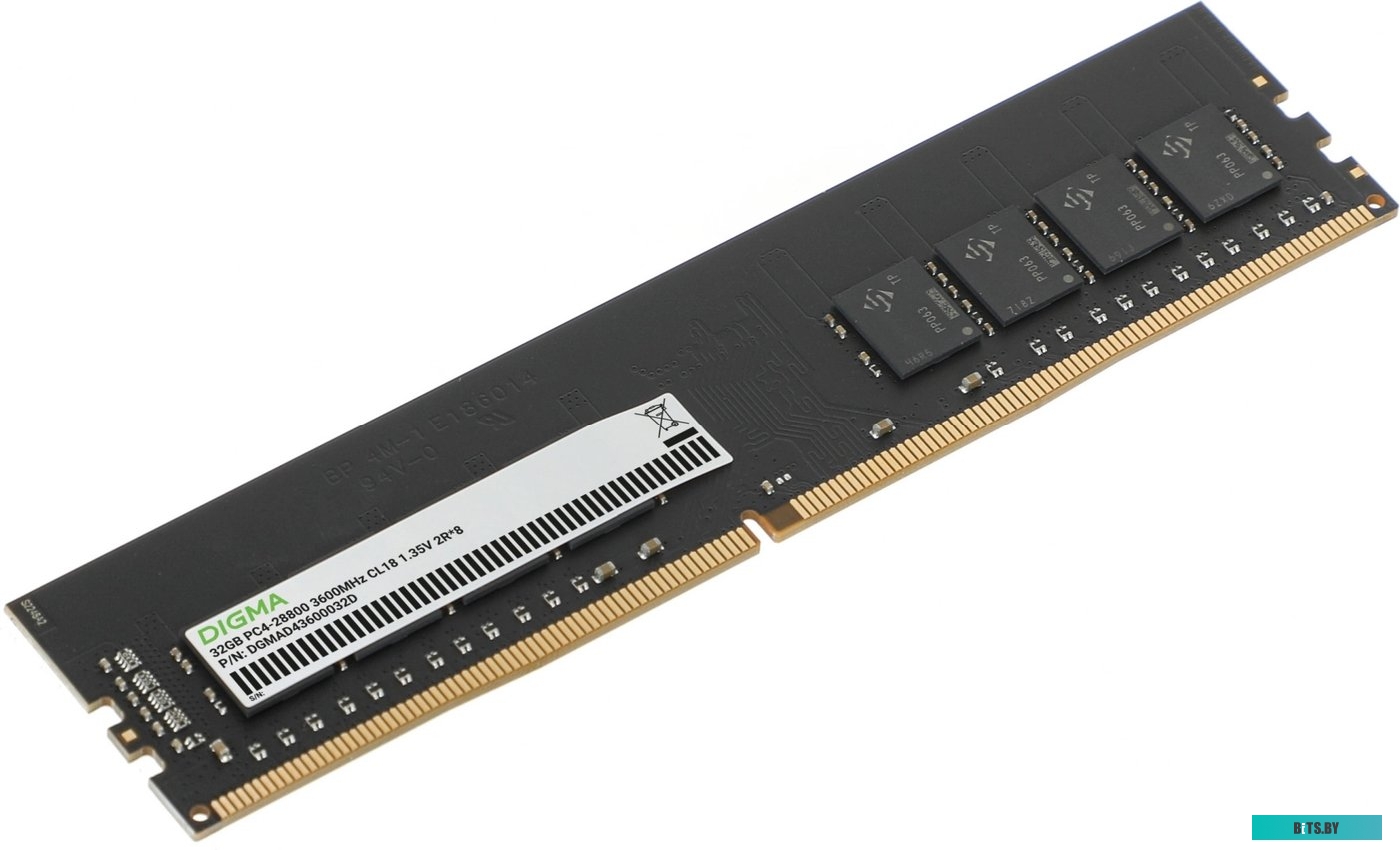 Оперативная память Digma DGMAD43600032D DDR4 - 1x 32ГБ 3600МГц, DIMM, Retail