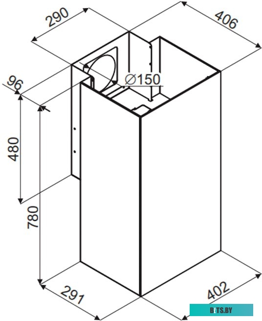 КА-00017493 Вытяжка каминная MAUNFELD Bath 402,  черный,  кнопочное управление [ка-00017493]