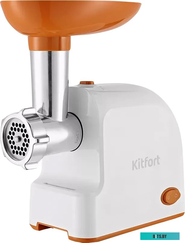 КТ-2113-1 Мясорубка KitFort КТ-2113-1,  белый / оранжевый