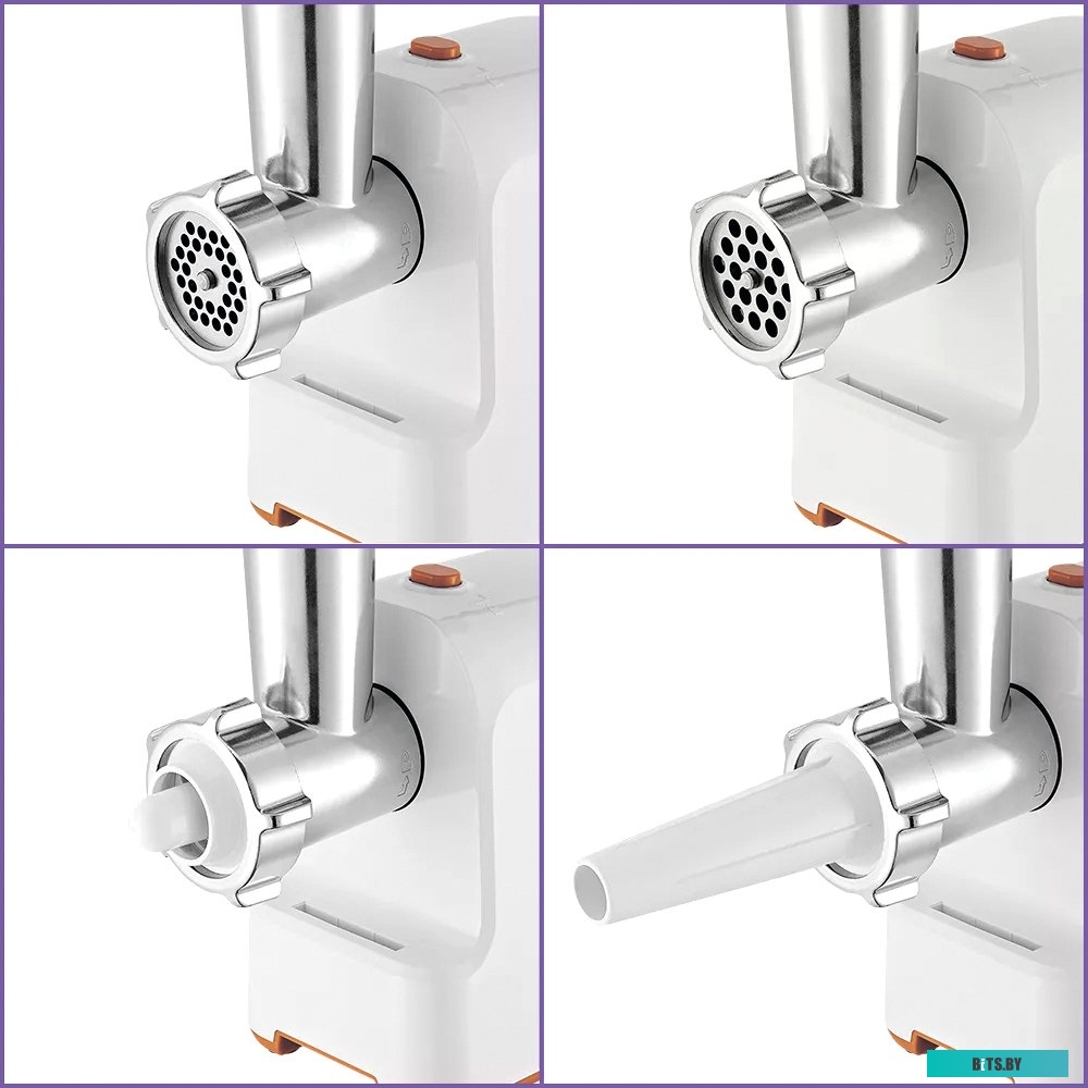 КТ-2113-1 Мясорубка KitFort КТ-2113-1,  белый / оранжевый