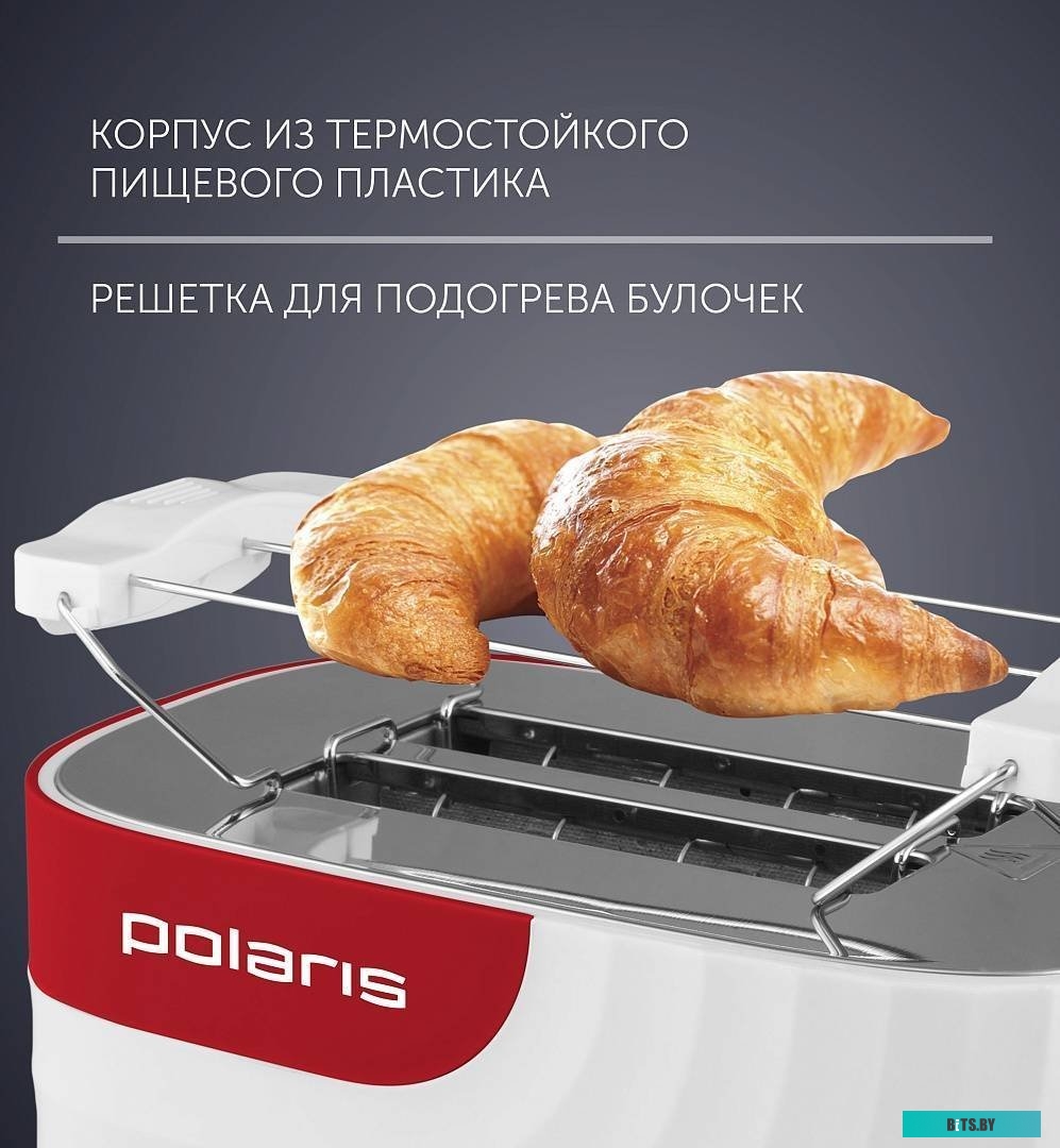 PET 0720 Тостер Polaris PET 0720,  белый/красный