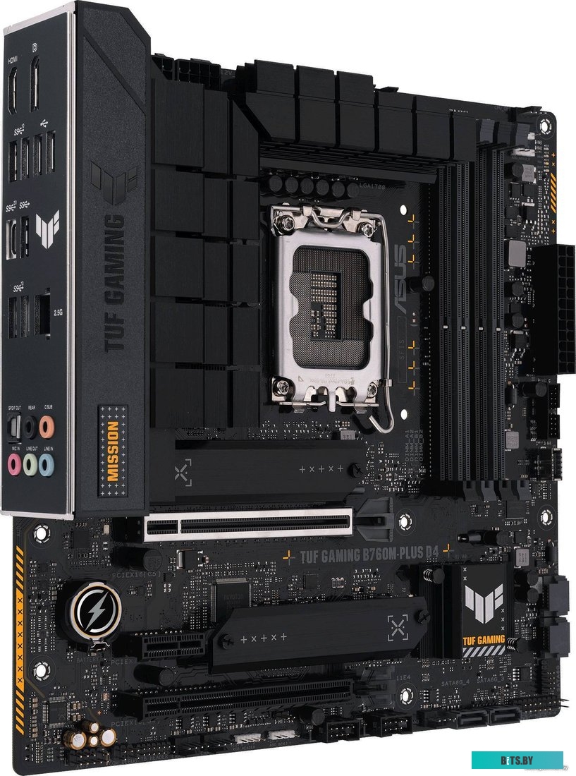 90MB1DI0-M0EAY0 Материнская плата mATX ASUS TUF GAMING B760M-PLUS D4 (LGA1700, B760, 4*DDR4 (5333), 4*SATA 6G RAID, 2*M.2, 3*PCIE, 2.5Glan, HDMI, DP, 