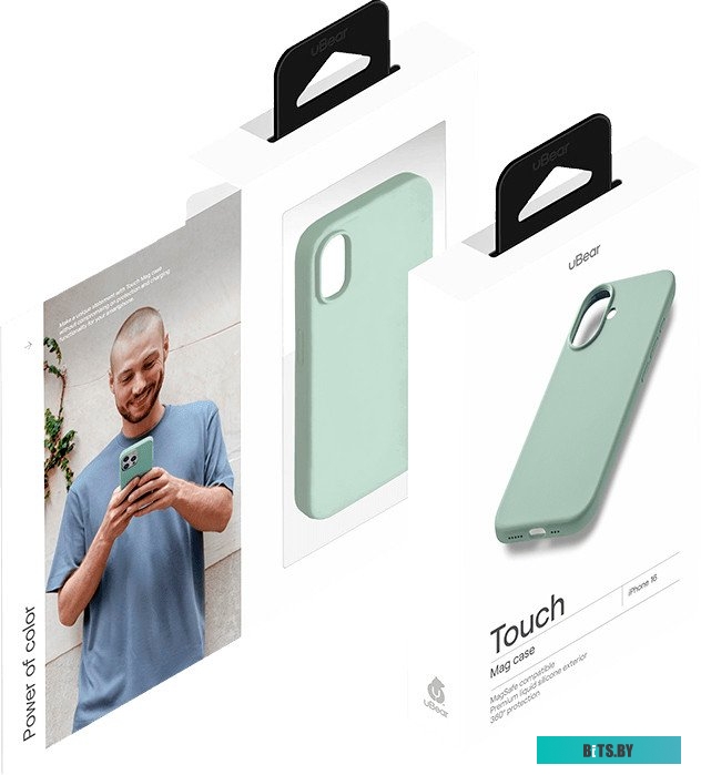 CS404CM61TH-I24M uBear Touch Mag Case для Apple iPhone 16 (холодная мята)