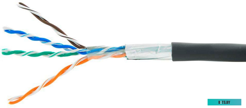Cablexpert [FPC-5051E-4-CU-OUT] Кабель Cablexpert (Р) FTP outdoor 4x2x0.51, медный, кат.5e, однож., 305м, катушка, черный FPC-5051E-4-CU-OUT