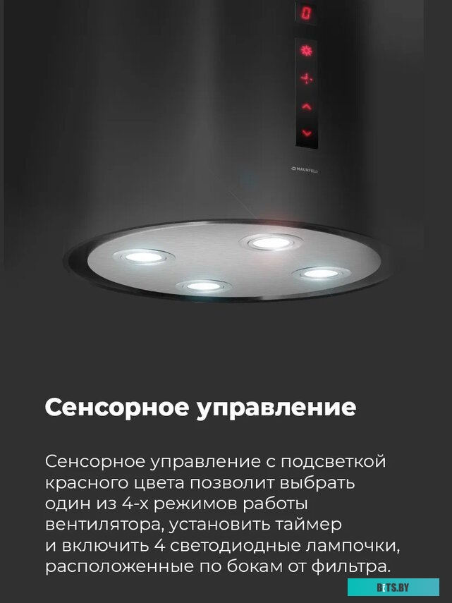 КА-00015696 Вытяжка каминная MAUNFELD Lee Wall 39,  белый,  сенсорное управление [ка-00015696]