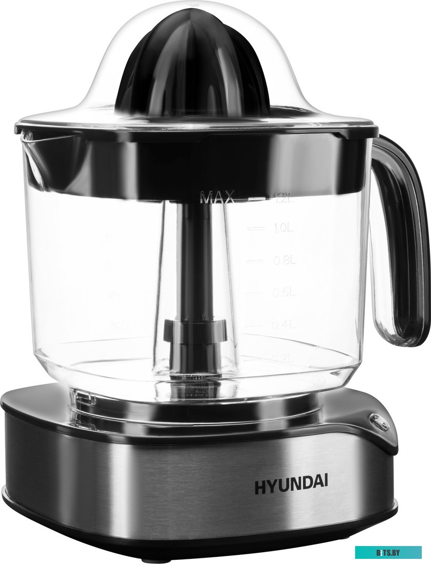 HY-JC4123 Соковыжималка цитрусовая Hyundai HY-JC4123 30Вт рез.сок.:1200мл. черный/нержавеющая сталь