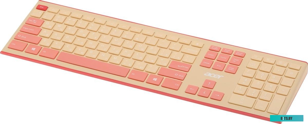 Комплект (клавиатура+мышь) Acer OCC205, USB, беспроводной, бежевый [zl.accee.00f]