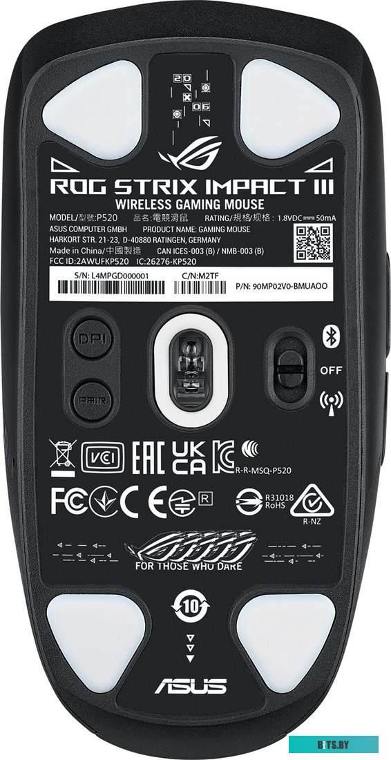 Мышь 90MP03D0-BMUA00 ASUS P520 ROG STRIX IMPACT III WL 90MP03D0-BMUA00