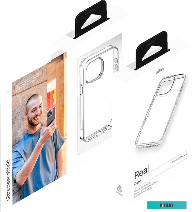 CS394TT69PRL-I24 uBear Real Case для Apple iPhone 16 Pro Max (прозрачный)