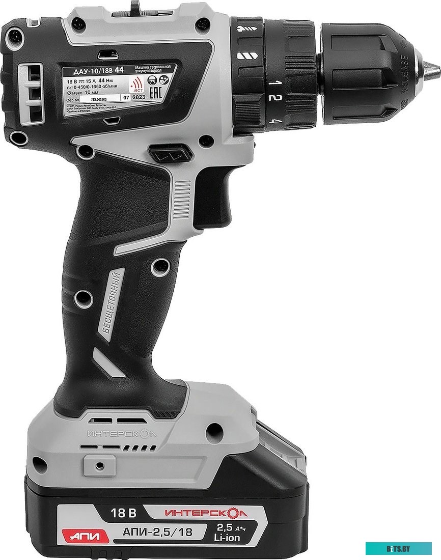 769.2.2.45 Интерскол МиниМАКС ДАУ-10/18В 44 769.2.2.45 (с 2-мя АКБ 2.5 Ач)