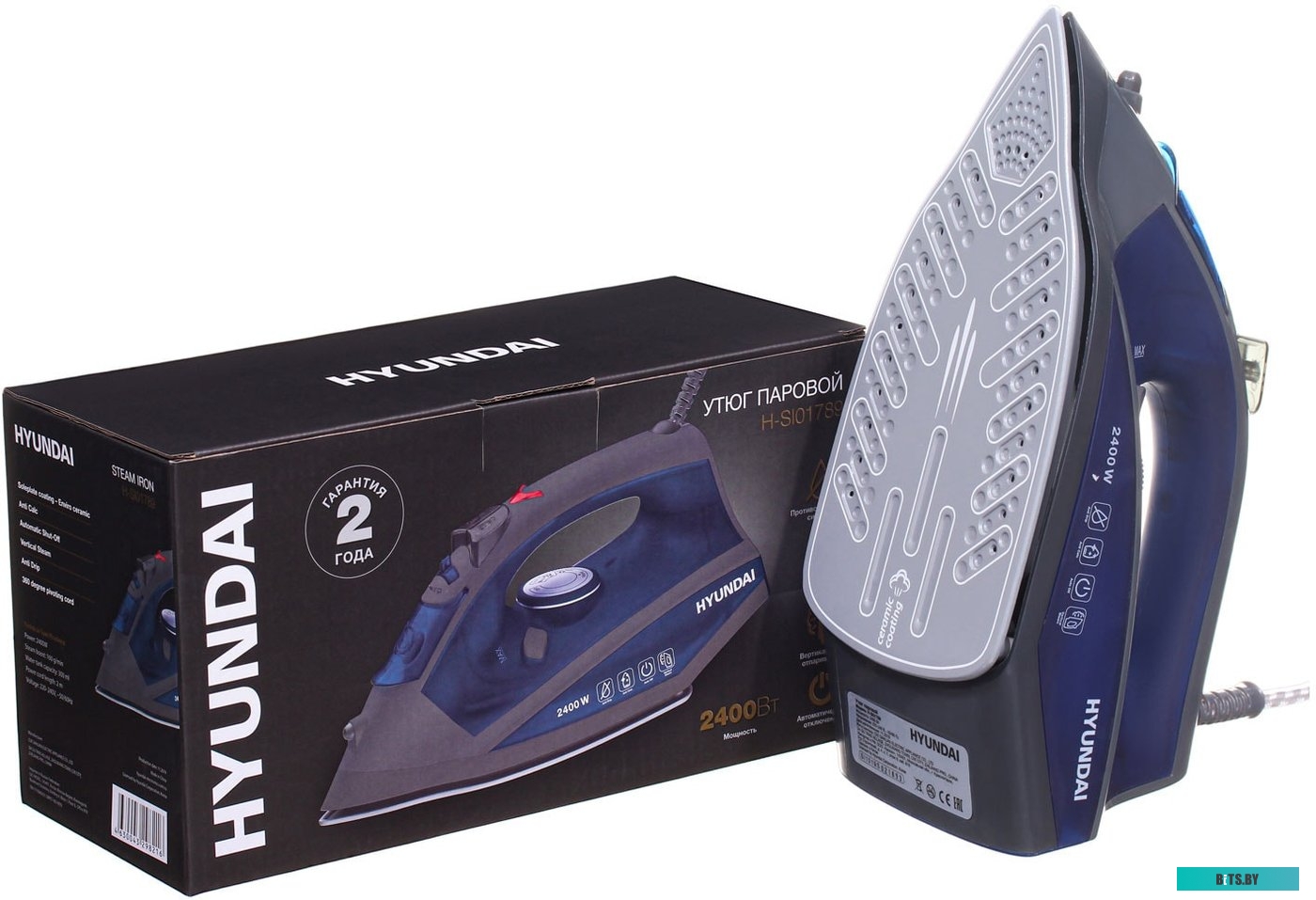 H-SI01789 Утюг Hyundai H-SI01789,  2400Вт,  серый/темно-синий