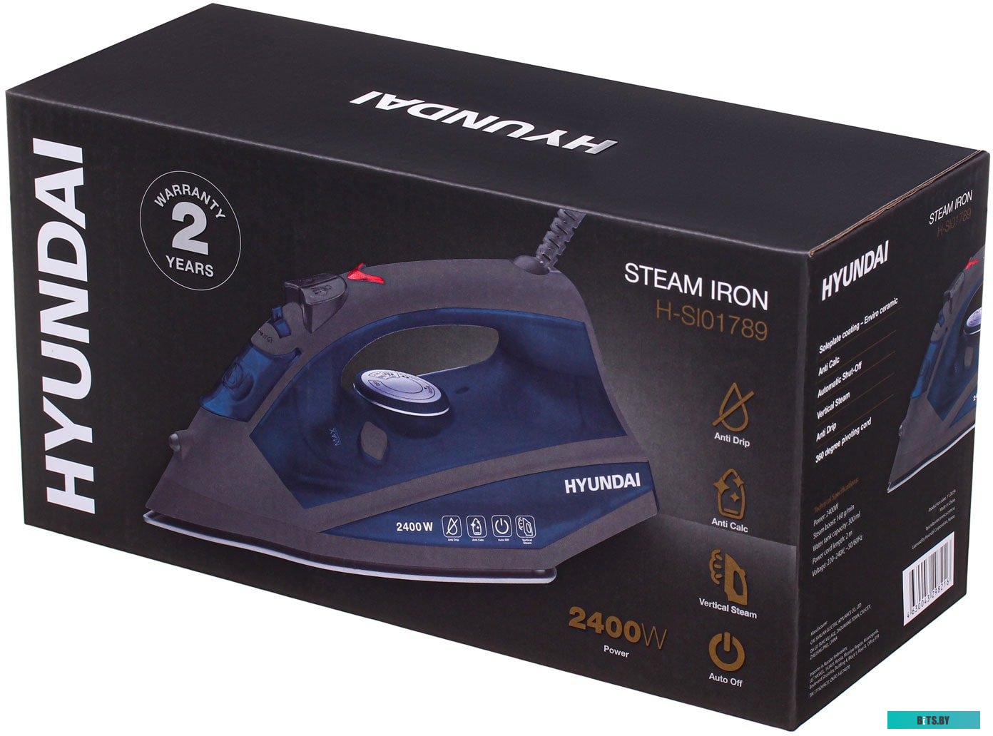 H-SI01789 Утюг Hyundai H-SI01789,  2400Вт,  серый/темно-синий