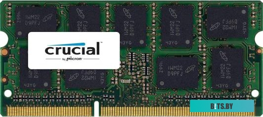 Оперативная память Crucial by Micron DDR3 8GB (2x4GB) SO-DIMM ECC (PC3-12800) 1.35V CT51272BF160B