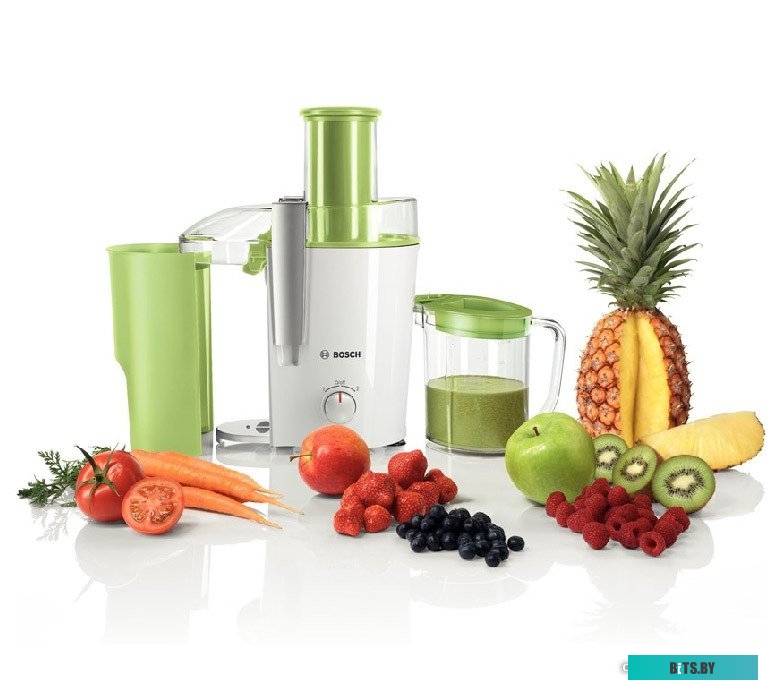 MES25G0 Соковыжималка центробежная Bosch MES25G0 700Вт рез.сок.:1250мл. белый/зеленый