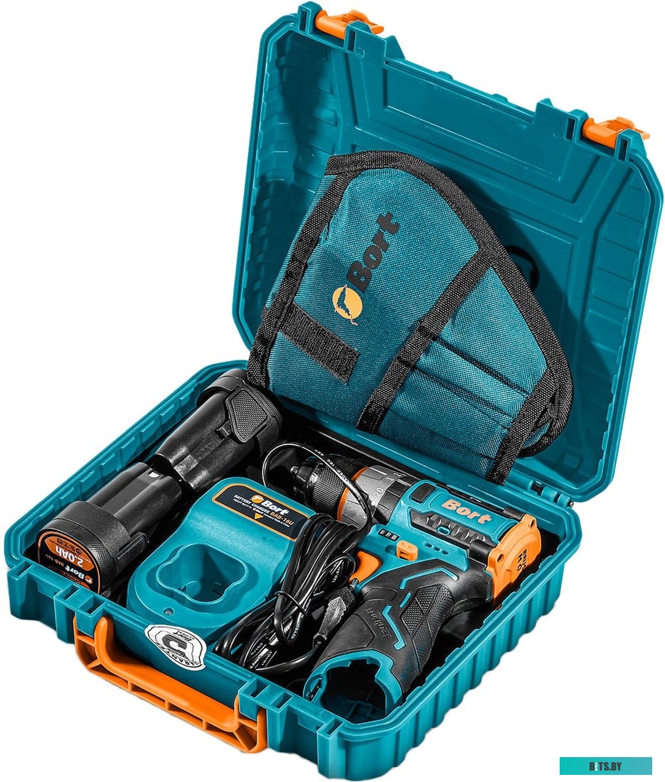 Ударная дрель-шуруповерт Bort BAB-16U 93414882 (с 2-мя АКБ, кейс)