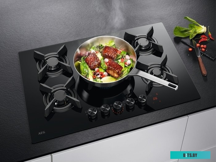 HKB75453NB Газовая варочная панель AEG HKB75453NB,  независимая,  черный