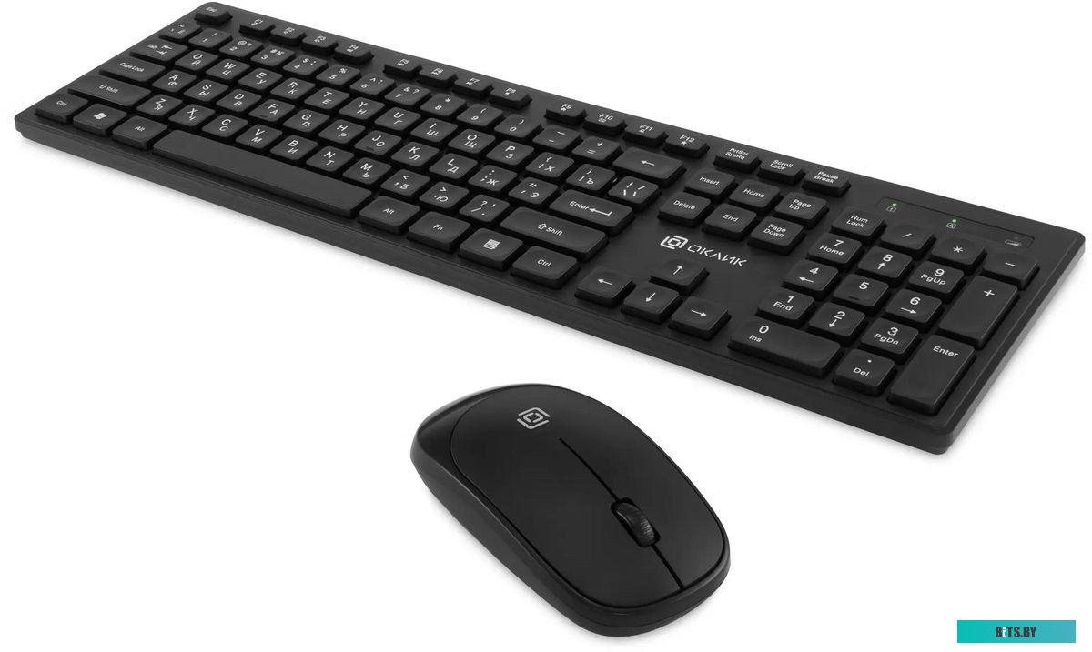 Комплект (клавиатура+мышь) Oklick S255W (черный)