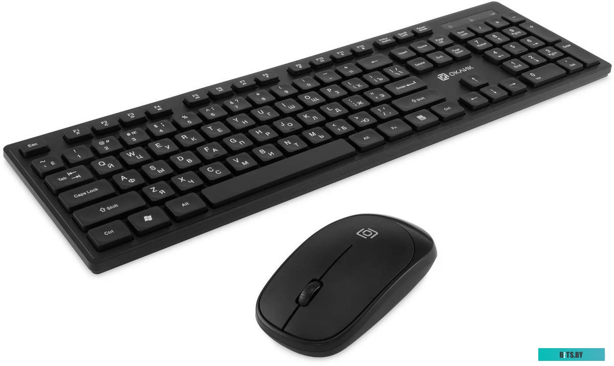 Комплект (клавиатура+мышь) Oklick S255W (черный)