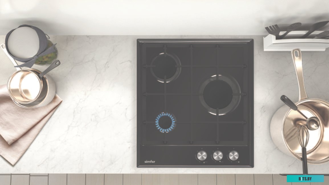 H45V30B416 Газовая варочная панель Simfer H45V30B416,  независимая,  черный