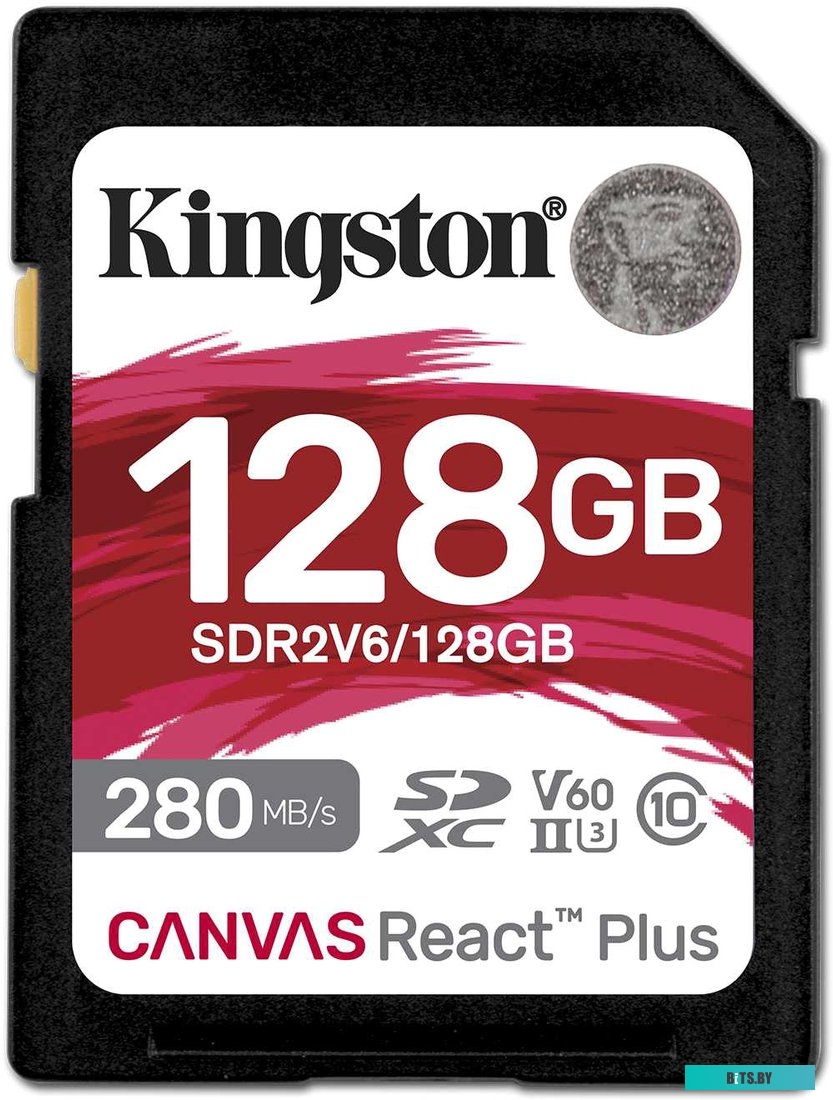 Карта памяти SDXC Kingston Canvas React Plus 128 ГБ, SDR2V6/128GB