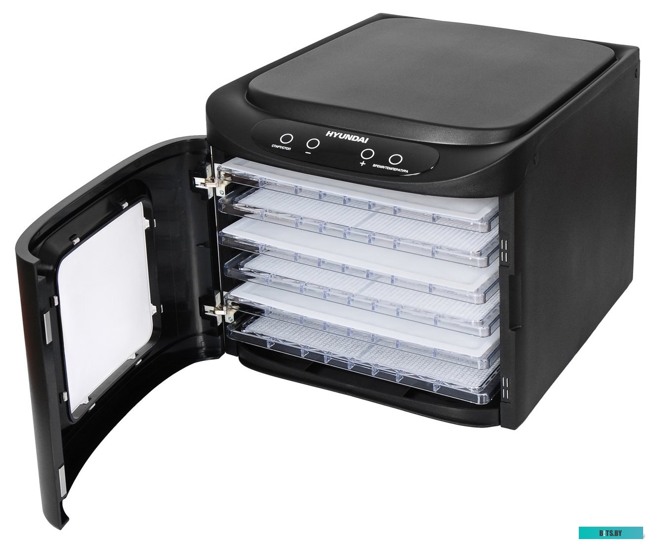 HYFD-P1203 Сушилка для овощей и фруктов HYUNDAI HYFD-P1203,  черный,  12шт