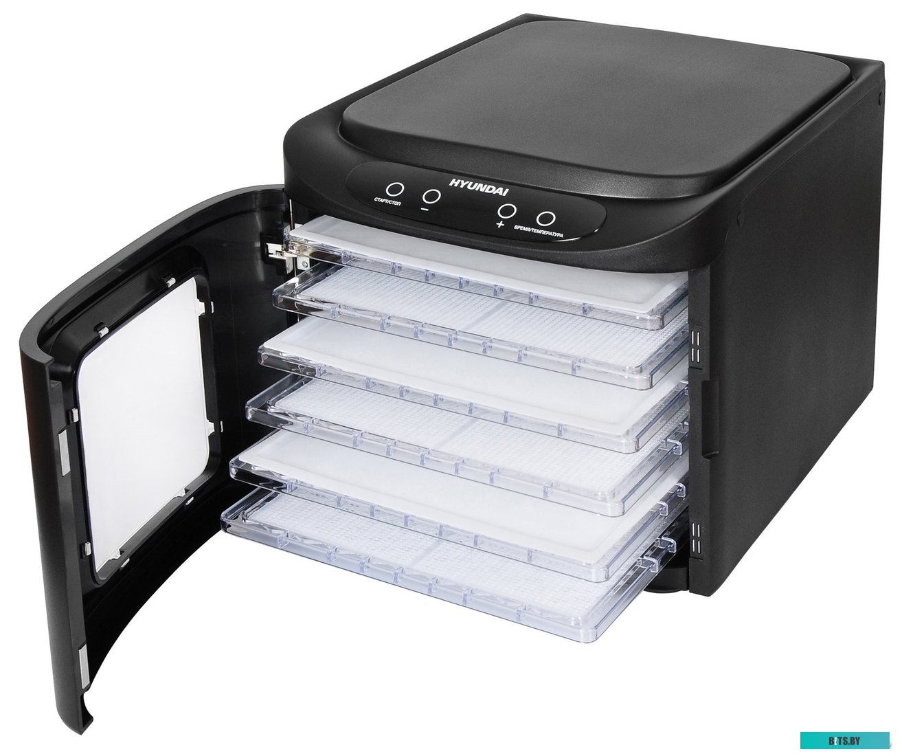 HYFD-P1203 Сушилка для овощей и фруктов HYUNDAI HYFD-P1203,  черный,  12шт