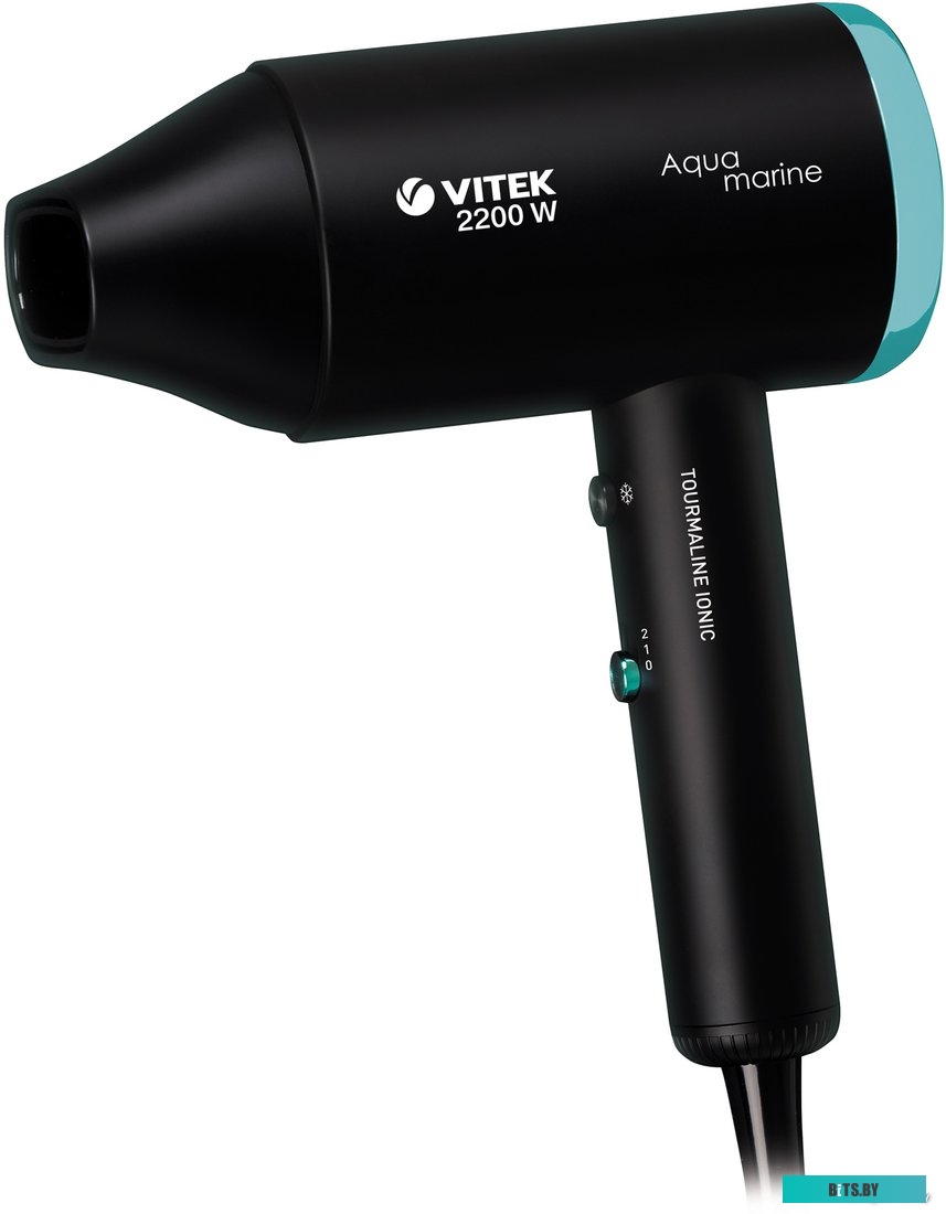 VT-1324 Фен Vitek VT-1324, 2200Вт, черный и зеленый