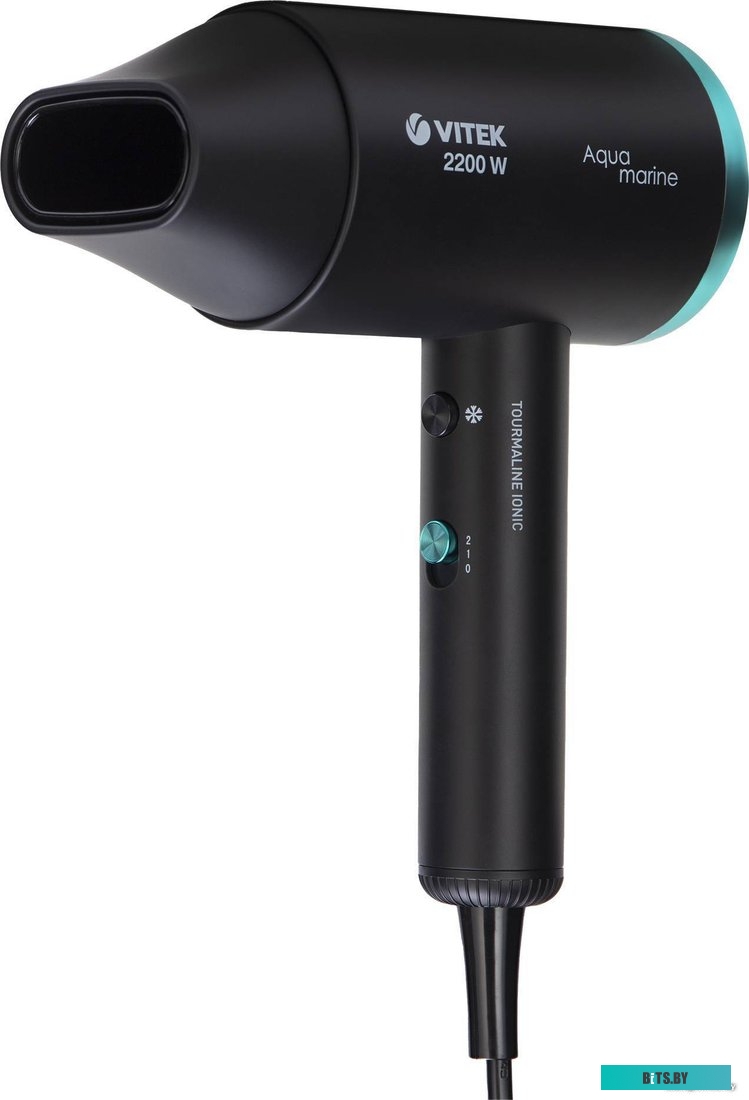 VT-1324 Фен Vitek VT-1324, 2200Вт, черный и зеленый