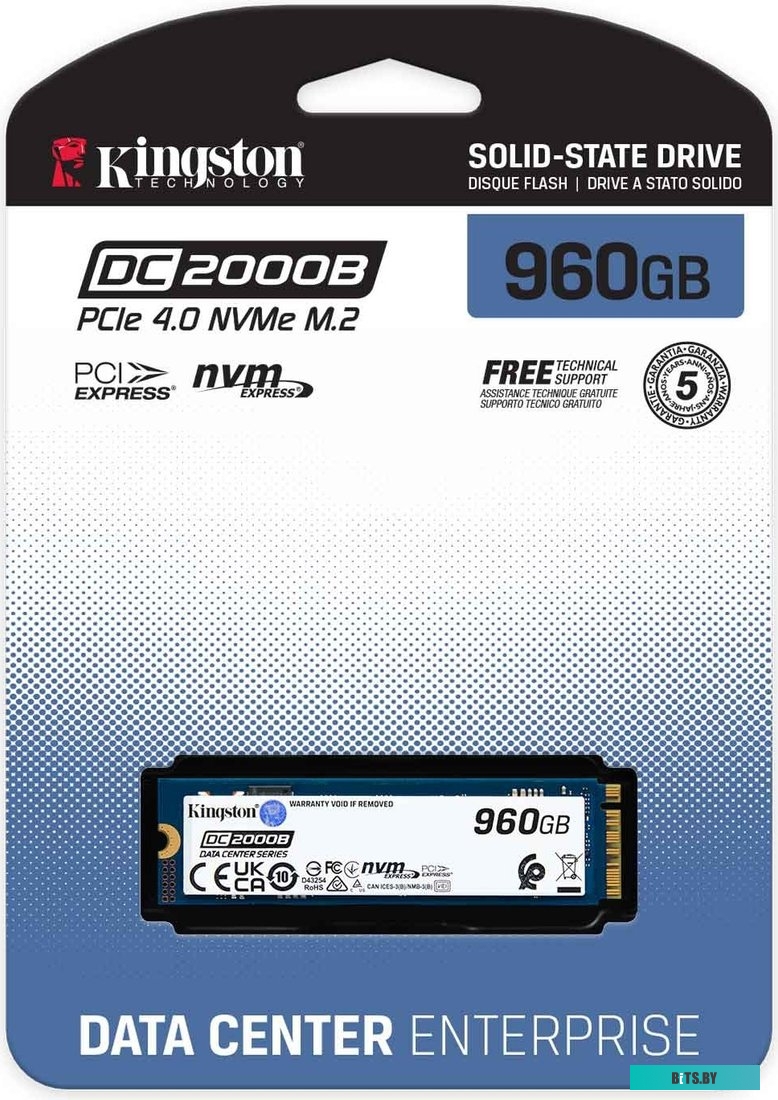 SSD диск Kingston 960G DC2000B PCIe 3.0 M.2 2280 (SEDC2000BM8/960G) SEDC2000BM8/960G