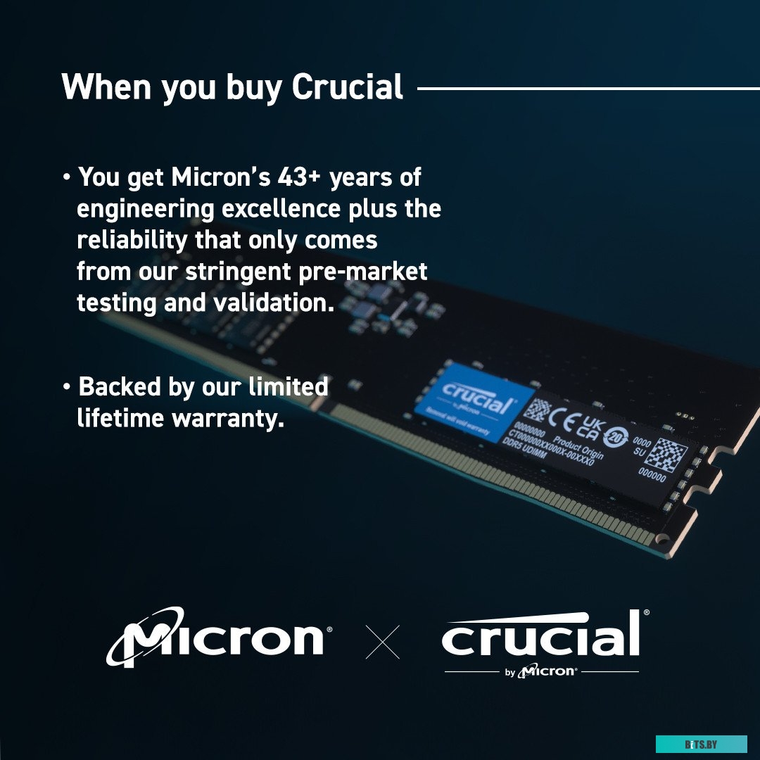 Оперативная память Crucial 32ГБ DDR5 5600 МГц CT32G56C46U5