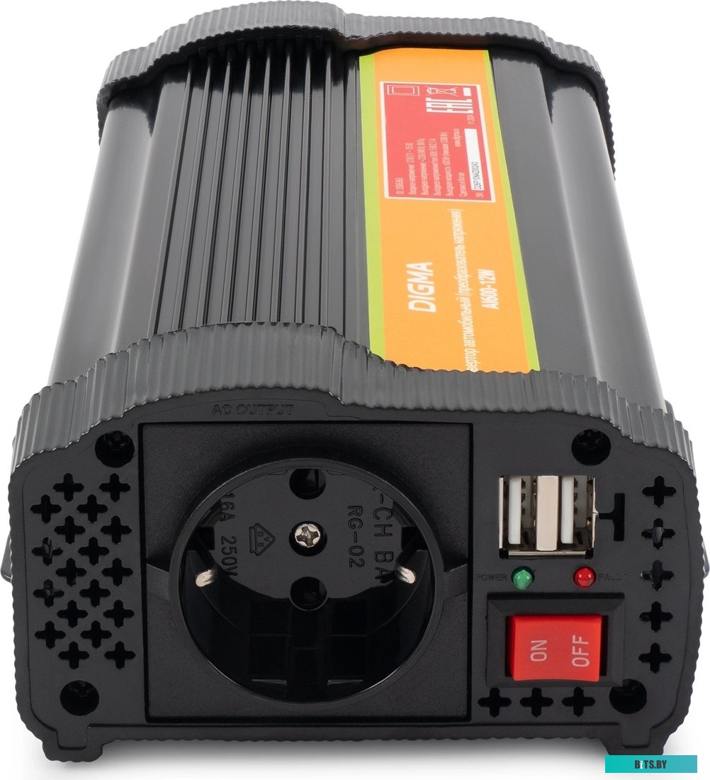 Автоинвертор Digma AI600-12W 600Вт