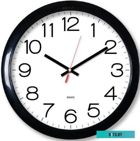 WALLC-R78PN29/BLACK Часы настенные аналоговые Бюрократ WallC-R78PN черный