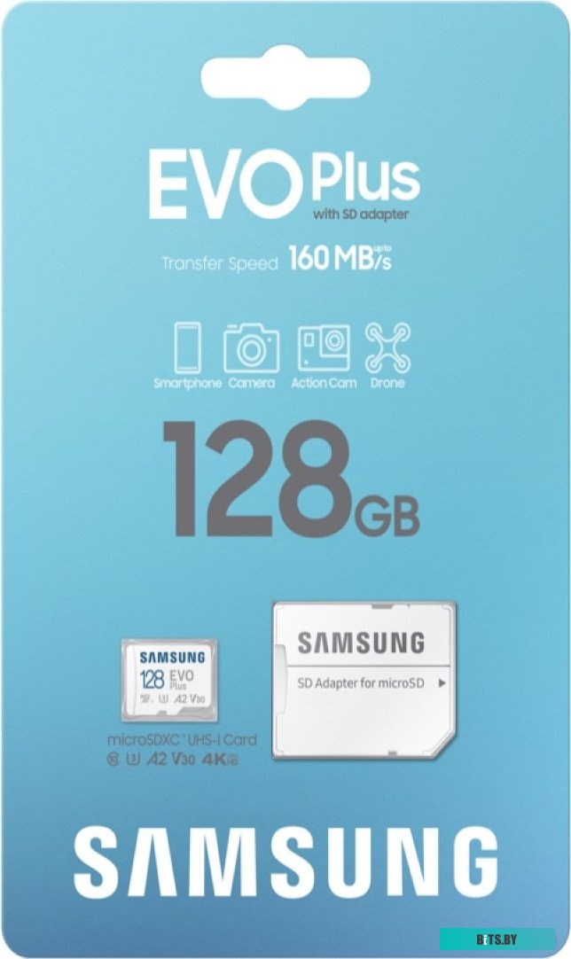 Карта памяти Samsung EVO Plus 128 ГБ MB-MC128SA/APC]  
**Примечание:** Итоговое наименование сформировано в соответствии с заданными требованиями, сод