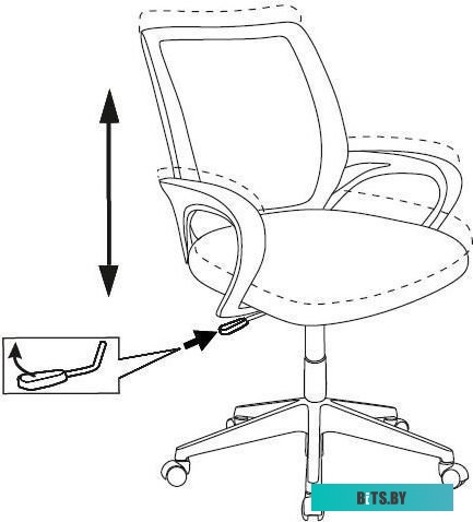 BUROKIDS 1 SPACEMAN Кресло детское Бюрократ BUROKIDS 1, на колесиках, ткань, мультиколор [burokids 1 spaceman]