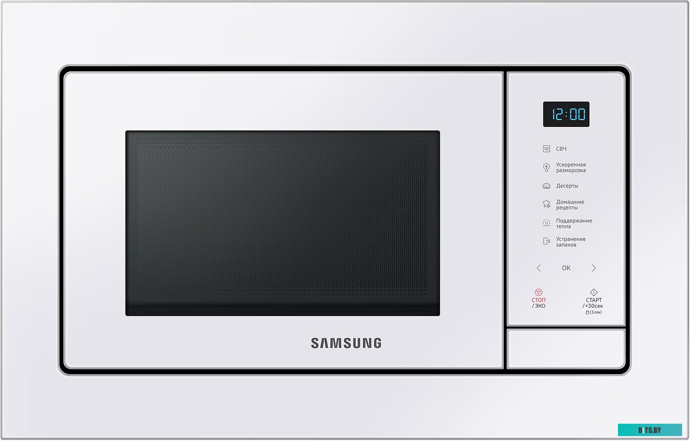 MS23A7118AW/BW Микроволновая печь встраиваемая Samsung MS23A7118AW/BW 23л.,800Вт, белый