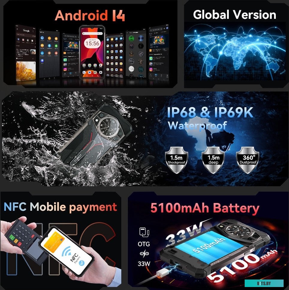 Cubot Kingkong AX 12GB/256GB (черный)