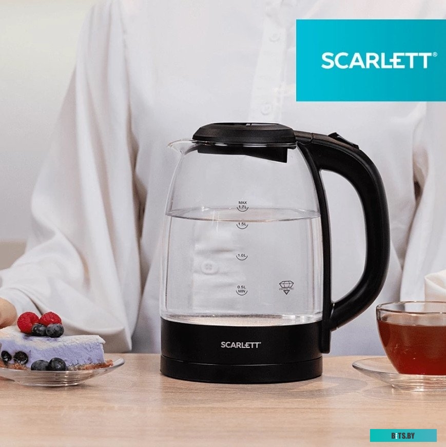 SC-EK27G11 Чайник электрический Scarlett SC-EK27G11, 2200Вт, черный