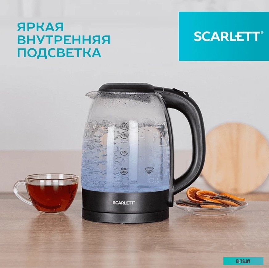 SC-EK27G11 Чайник электрический Scarlett SC-EK27G11, 2200Вт, черный