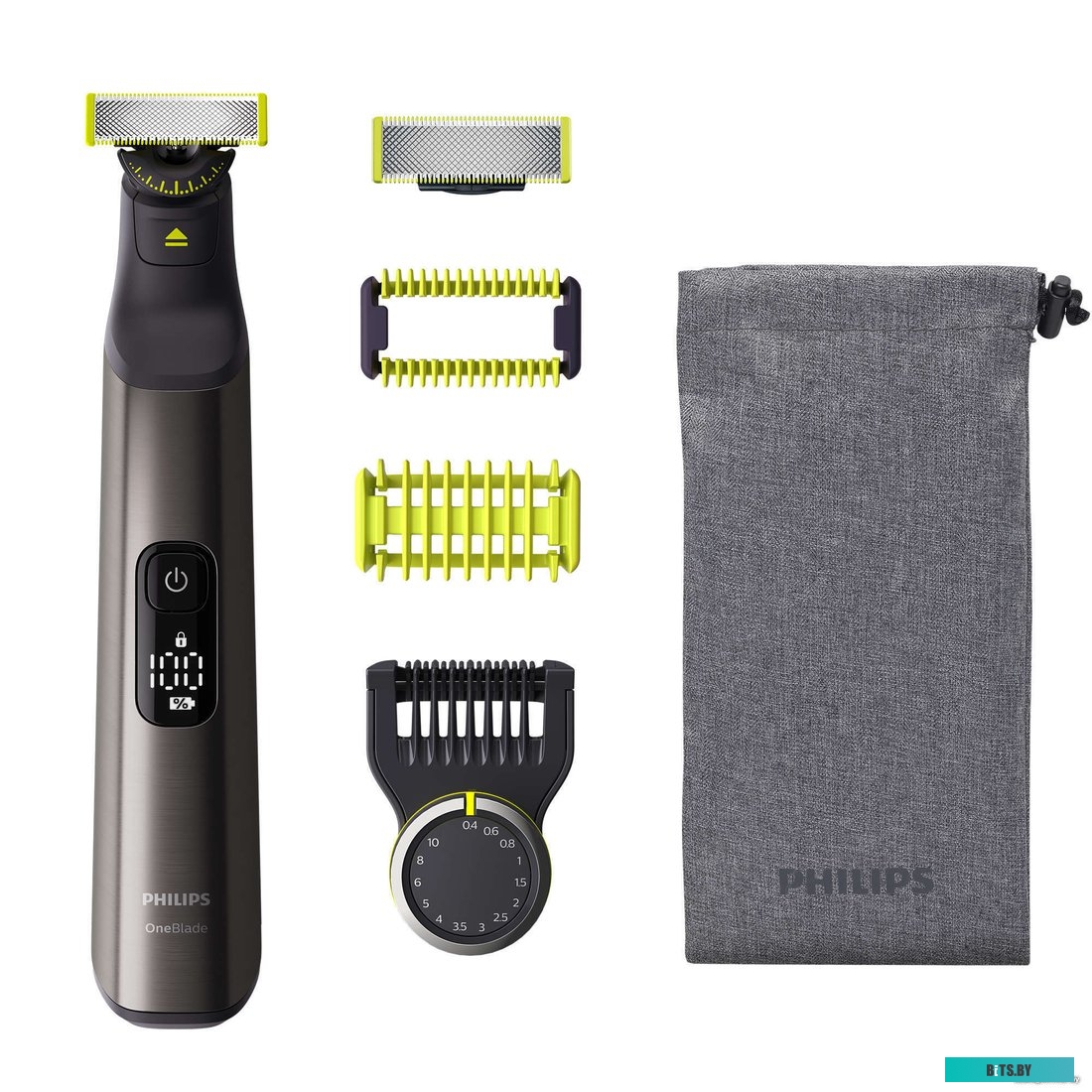 QP6551/15 Триммер Philips QP6551/15 серый (насадок в компл:4шт)