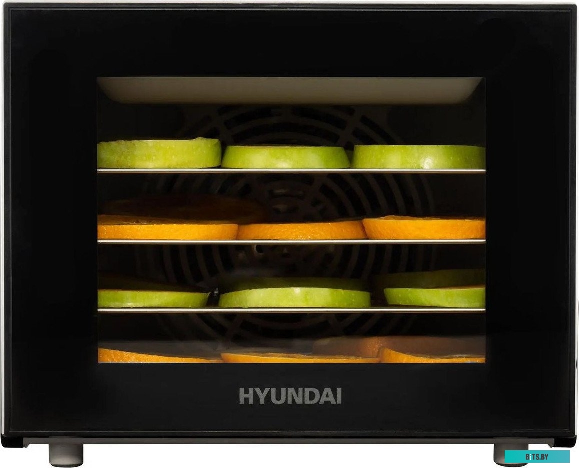 HYFD-1204 Сушилка для овощей и фруктов Hyundai HYFD-1204,  черный,  8шт