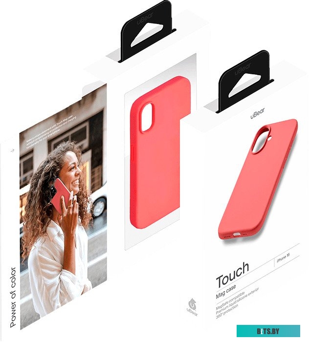 CS402CR61TH-I24M uBear Touch Mag Case для Apple iPhone 16 (коралловый)