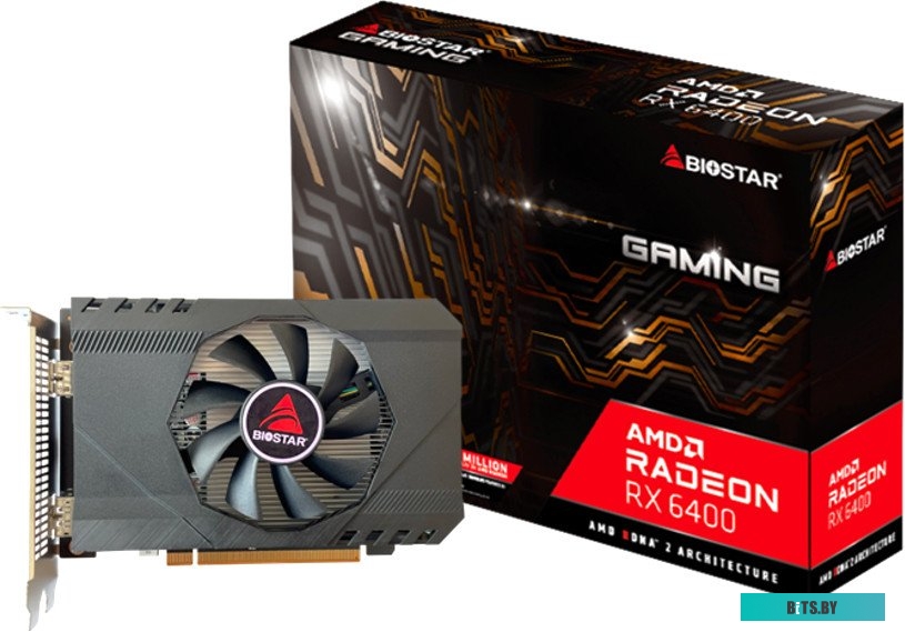 Видеокарта Biostar AMD  Radeon RX 6400 VA6406RA46 4ГБ GDDR6, Ret VA6406RA46